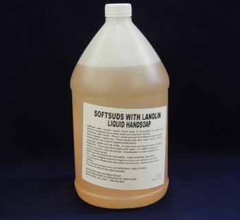 gallon jug, yellow-orange liquid, white label